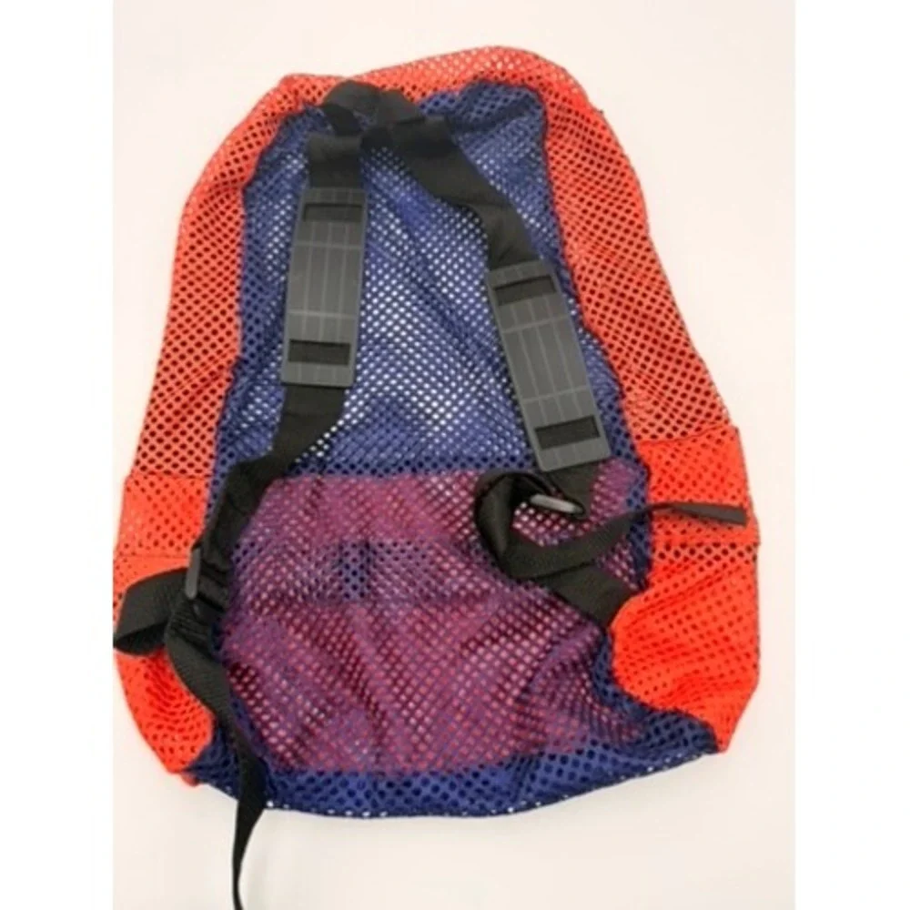 Unbranded Mesh Backpack Unisex Large Red Navy Blue Excellent Sporty Breathable